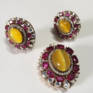 Rubi And Cat Eye Set